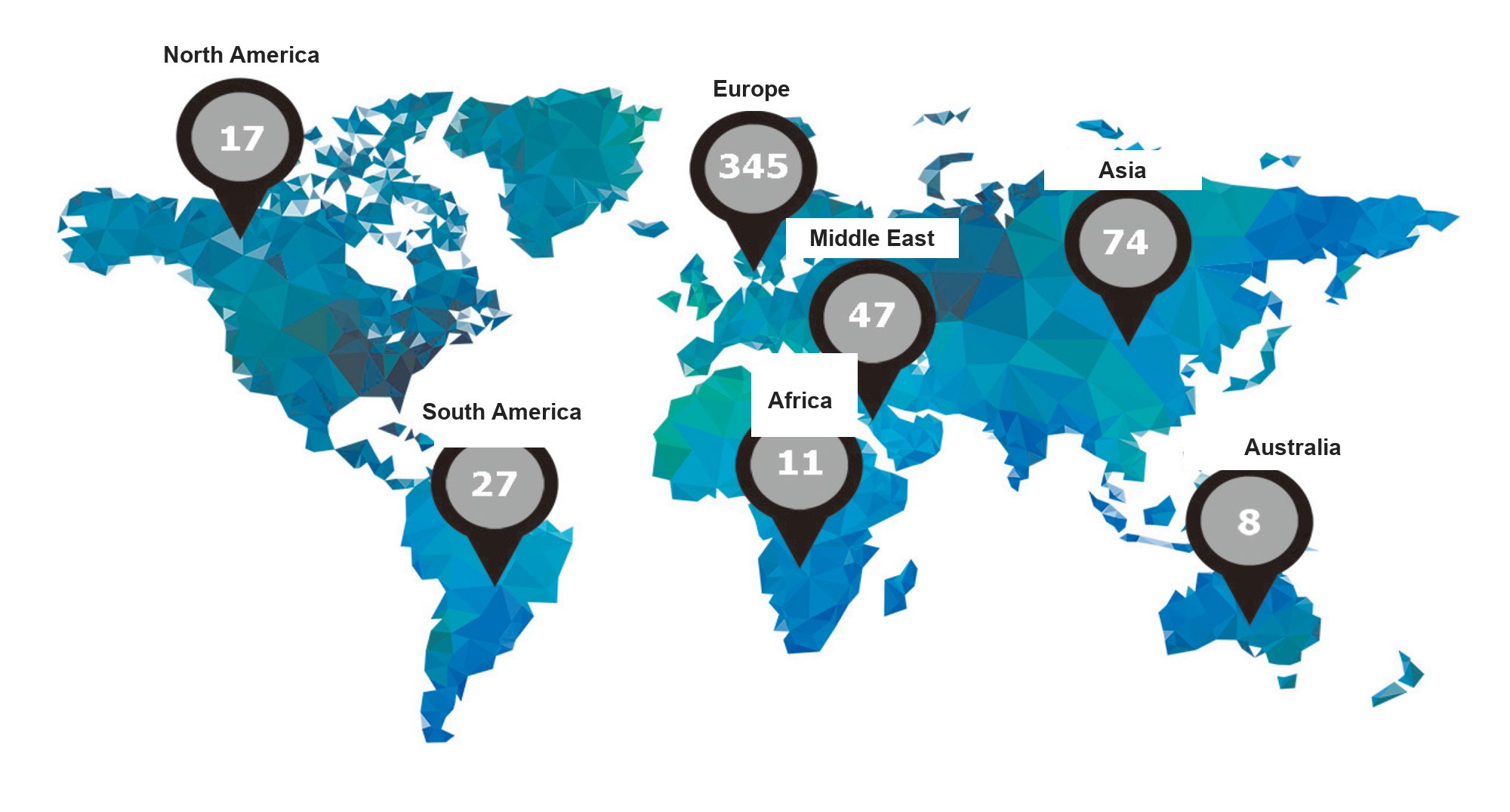Alpha-Cure global distribution network map